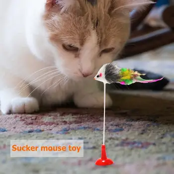 Juokinga Gyvis Pavasario Modeliavimas False Pelės Naudotis Kačių Nagai Plastiko ir Pliušinis Katės Kačiukas Kibinimas Žaislai Naminių Kačių Interaktyvus Žaislas