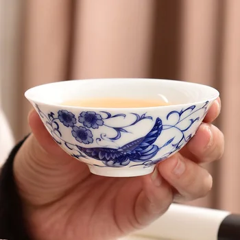 Karšto Pardavimui, Keramikos, Porceliano Mėlyna ir balta kava Kinijos mažas arbatos puodelio