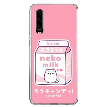 Kawaii Japonijos Braškių Pieno Telefoną Atveju Huawei P10 P20 30 P40 Mate 30 20 10 Lite Pro P Smart Z Plius 2018 2019 Padengti Coqu