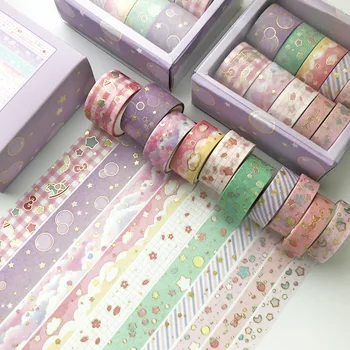 Kawaii washi tape lipdukai scrapbooking raštinės reikmenys leidinys mielas washi juostų rinkinys biuro reikmenys sakura mokykliniai reikmenys dienoraštis