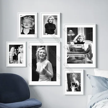 Klasikinis Nuotraukų Drobės Tapybos Sienos Plakatas Drobės Aktorius Marilyn Monroe Tapybos Kūrinys Plakatas Namo Kambarių Apdaila