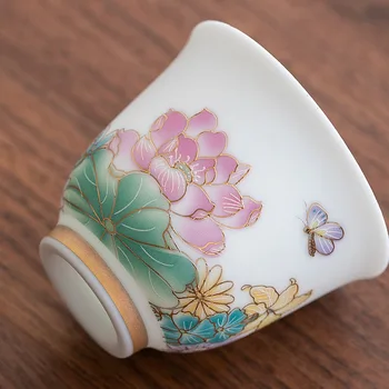 Kung Fu Taurės Vieno Puodelio Master Cup Jingdezhen Arbatos Rinkinys Keramikos Puodelis Vieno Namų Ūkio Puodelis Puodelis Keramikos Patys Puodeliai