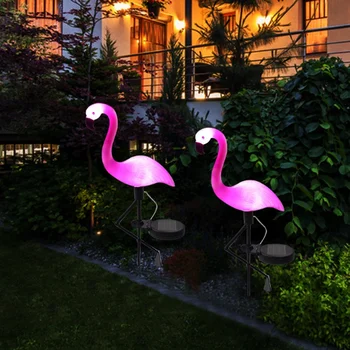 Lauko LED Vandeniui Saulės Flamingo Kraštovaizdžio Šviesos Žibinto Dekoratyvinės Vejos Kieme Lempos Kelias Šviesos Sodas, Visų Šventųjų Diena