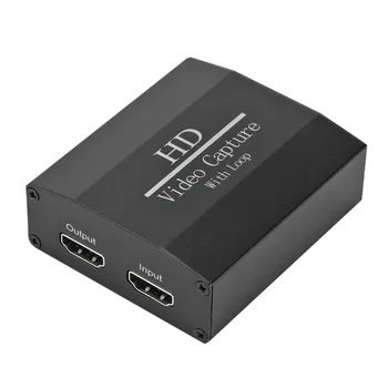 LccKaa 4K Loop Out HDMI Užfiksuoti Kortelės, Garso ir Vaizdo Įrašymo Plokštė Live Transliacijos USB 2.0 1080p Grabber už PS4 Žaidimas DVD vaizdo Kamera
