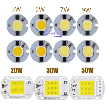 LED, COB (Chip 110V, 220V 9W 10W 20W 30W 50W LED Lempučių Lempa Įvesties Smart IC Potvynių Šviesos Prožektorius