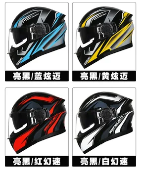 Lenktynių Visą Veidą Motociklo Šalmas Off Road Motokroso Šalmai, ABS Capacete Moto Su Nuimamu Linner Multi-color Casque Moto