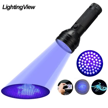 Lightingview UV Žibintuvėlis Juodos Šviesos 51 LED 395 nM Ultravioletinės Lempos Detektorius, skirtas Šunų Šlapimo, Naminių gyvūnų Dėmes ir Lova Klaida