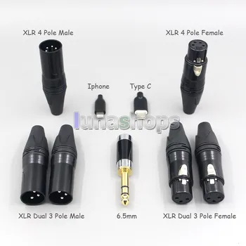 LN007121 2,5 mm 4.4 mm XLR Black 99% Grynas PCOCC Ausinių Kabelis Audio-Technica ATH-pro500mk2 PRO700MK2 PRO5V M50 M50RD