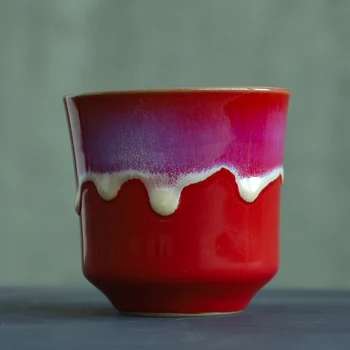 LUWU didelių pajėgumų spalvingų keraminių arbatos puodelio porceliano patys puodeliai srauto įstiklintas kinijos kung fu taurės 180ml