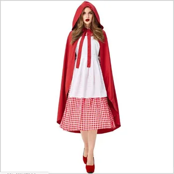 M, XL Little Red Riding Hood Kostiumas Karalienė Dress Helovinas Cosplay Vienodas Suaugusiųjų Cosplay Kostiumas šalis