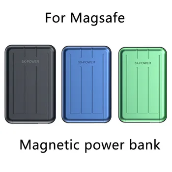 Magnetinės Galios Banko Belaidžio 15W Greito Įkrovimo Powebank Išorės Baterija Nešiojamas Įkroviklis Pagalbinės Baterijos Apple12
