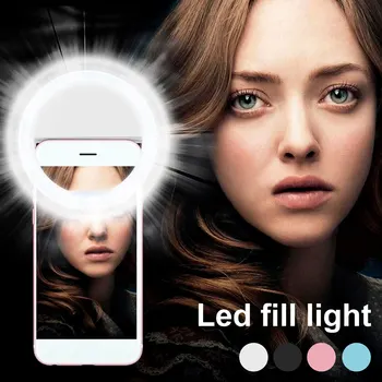 Makiažo Veidrodėliai Selfie LED šviesos Nešiojamų Mobiliųjų Telefonų Šviesos Įrašą Selfie LED Auto Žibintuvėlis Makiažo Veidrodėliai Smartfon