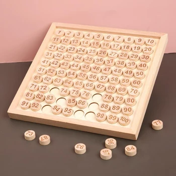 Mediniai Matematikos Mokymosi Žaislas Montessori Šimtai Skaičiavimo Stalo Žaidimas Ikimokyklinio