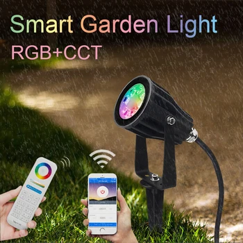 Miboxer 6W RGB+BMT Smart LED Sodas Šviesos FUTC04 AC100~240V IP66 atsparus Vandeniui led Lauko lempa, Sodo Apšvietimas Pabrėžti, Durpės lempos