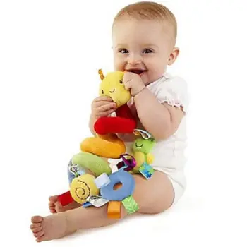 Mielas kūdikis barška žaislas minkštas veiklos muzika lovelę kūdikiui vežimas kelionės kabo gyvūnų žaislas kūdikiui berniukas mergaitė lova bell