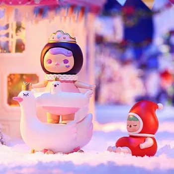 Mielas originalus POPMART PUCKY Kalėdų paradas serijos blind lauke lėlės 7 atsitiktinis stilių ir mielas animacinis personažas, dovanų dėžutėje