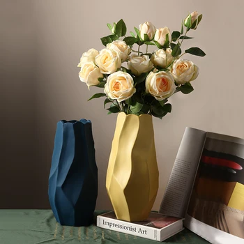 Modernus minimalistinis keramikos vaza namų puošybai kambarį gėlių vaza apdailos amatų gėlių vaza namų puošybai