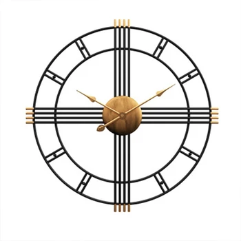 Modernus Minimalistinis Laikrodis Kambarį Sieninis Laikrodis Šiaurės Stiliaus Kaustytomis Geležies Silent Laikrodis 50cm