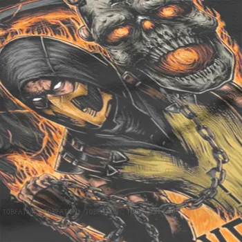 Mortal Kombat Žaidimų Skorpionas Gauti Čia Klasikinis Marškinėliai Grunge Vasaros Didelis Medvilnės Vyrų Drabužiai Harajuku Crewneck Marškinėlius