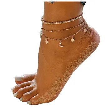 Moterų Anklet Bohemijos Sluoksniuotos Anklet 2021 M. Vasaros Paplūdimio Anklets Ant Kojos Kulkšnies Apyrankės Moterims Kojų Grandinės Tobilleras Mujer