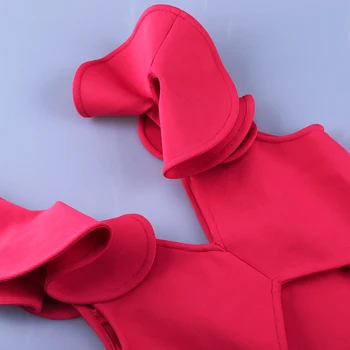 Moterų Tvarstis Suknelės Vasaros 2021 Naujas Sexy V Kaklo Rožinės Spalvos Tvarsčiu Suknelė Bodycon Raukiniai Vakare Šalis Suknelė Klubo Gimtadienio Komplektai