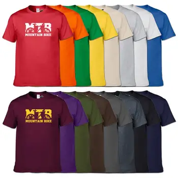 MTB Kalnų Dviratis Vintage Mados Dizaino T Shirts 16 Spalvų Medvilnė Tees trumpomis Rankovėmis Vyrams Apvalios Apykaklės Marškinėliai Streetwear