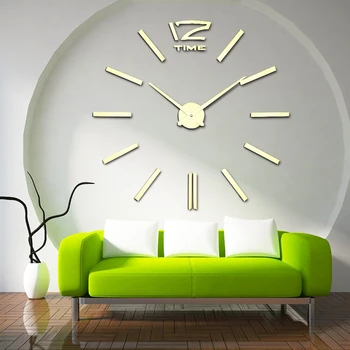 Muhsein Modernaus Dizaino Kvarcinius Sieninis Laikrodis 3D Didelis Dydis Laikrodžių Mados Namų Dekoro Laikrodžiai 