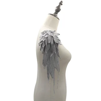 Multi-color 3D Elegantiškas Angelas Sparnų Nėriniai Moterų Siuvinėjimo Ženklelis Vestuvių Suknelė Nėrinių Aplikacijos Audinio Lopai Siuvimo Amatai 