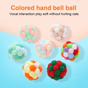 Naminių Reikmenys, Kačių Žaislas Mažiems 4cm Skersmens Rankų Bell Ball Spalvotų Neprivaloma Kramtyti Žaislus Dantų Valymo Kamuolius Interaktyvūs Žaislai