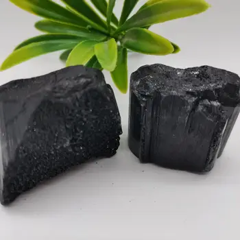 Natūralus Juodas Turmalinas Kristalų Šiurkštus Akmens Uolienų Mineralas Pavyzdys Gydymo Akmuo Namų Puošybai