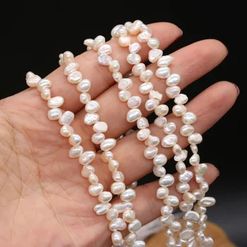 Natūralūs Gėlavandenių Perlų Trijų-septynių Skylę dvipusis šviesos Perlas Laisvas Smūgis Granulių Papuošalai Priėmimo 