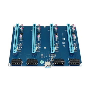 Nauja PCI-Express PCIe 1 iki 4 PCI express 16X lizdai Riser Card PCI-E 1X Išorės 4 slot Adapter PCIe Uosto Daugiklis, Kasybos