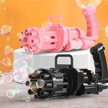 Nauja Vaikai Gatling Bubble Gun Žaislai Vasaros Automatinis Muilo Vandens Burbulas Mašina Vaikams Patalpų Lauko Šalies Atmosferą Dovana