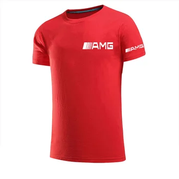 Nauja, vyriški T-shirt AMG Sporto Trumpas Rankovės Atsitiktinis marškinėliai 95% Medvilnės Vasaros trumpomis Rankovėmis Atspausdintas Viršų