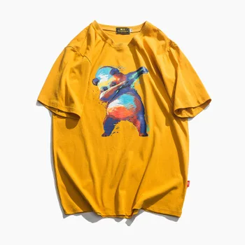 Naujas 2021 m. Vyras Medvilnės Totem T-Marškinėliai trumpomis Rankovėmis T-shirt Vyrų Mados Banga prekės Spausdinimo Vyrų Viršūnes Tees vyriški T-shirt