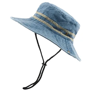 Naujas Aukštos Kokybės Plauti Medvilnės Mens Kibiro Kepurę Boonie Hat Bžūp Moteriški Vyrai Dryžuotas Dizainas Saulės, Skrybėlės, Pėsčiųjų, Kempingas Skrybėlę
