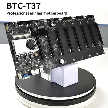 NAUJAS BTC-T37 Miner Plokštė Nustatyti 8 PCIE 16X Lizdas DDR3 Atminties mSATA3.0 SMA Integruotos VGA su HDMI suderinamų Mažas Energijos Suvartojimas