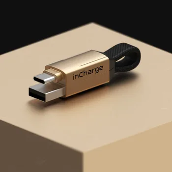 Naujas Incharge 6 Kabelio Adapteris Duomenų Perdavimo Galios Įkroviklis USB USB-C Žaibo Tipas-c Micro USB Magnetinio Keychain Adapteris