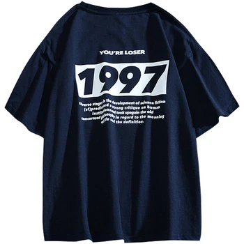 Nauji Medvilniniai Marškinėliai 1997 Atspausdintas Trumpas Rankovėmis Vyrams Vasaros Hip-Hop Viršūnes Prarasti Mados Berniukas, T Marškiniai S-5XL Porų Apvalios Kaklo Tees