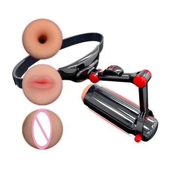 Nešiojami Automatinė Vyrų Masturbator Taurės Sekso Žaisliukai Vyrams Reguliuojamas Artikuliuoti Rankos Teleskopinis Makšties Žodžiu Čiulpti Varpos Massager