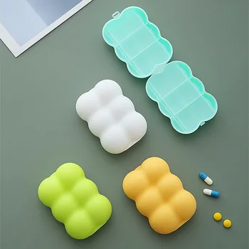 Nešiojamų 1Pcs Buitinių PP Plastiko talpinimo Medicina Dėžės Mini Multi Purpose 6 Tinklų Nepriklausoma Grotelės