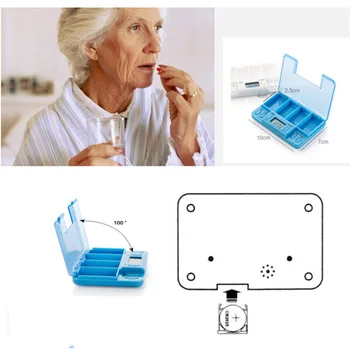 Nešiojamų Protingas Plastiko Talpinimo Elektroninių Laikas Priminimas Medicina Dėžės Signalizacijos Tabletes Stalas Organizatorius Tabletes Bakas