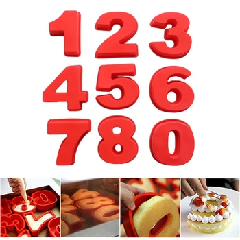 Numeris Formų 0-8 Kepimo Pyragas Pelėsių Įrankis Sugarcraft Šokolado Liejimo Jubiliejų