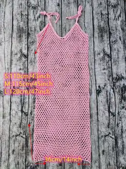 Nėrimo Paplūdimio Cover Up Medvilnės Žvejybos Tinklas Paplūdimio Suknelė Moterims Bikini Padengti Iki Akies Paplūdimio Tuščiaviduriai Vasaros Suknelė Paplūdimio Maudymosi Kostiumėlį 2021