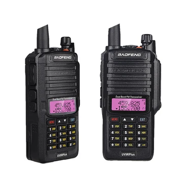 Originalus baofeng uv9r+ walkie talki dvigubos juostos radijo vandeniui walkie talkie ryšių mėgėjų vhf uhf marin radijo kumpis