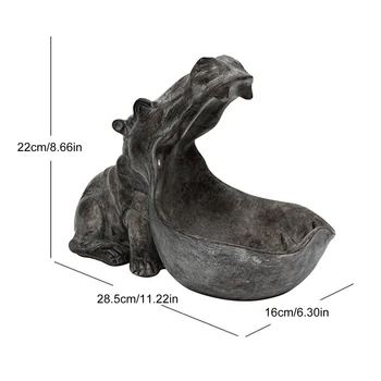 Pagrindiniai Dubenį Didelė Burna Hippo Dervos Statulėlės, Papuošalai Batų Spintoje Įėjimo Klavišą Talpykla Papuošalų Laikiklį Kūrybos Namų Dekoro