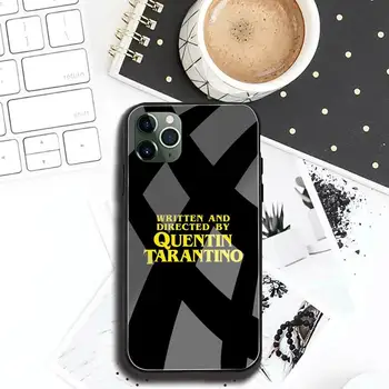 Parašytas Nukreiptas Quentin Tarantino Telefono dėklas Grūdintas Stiklas iPhone 12 Pro Max Mini 11 Pro XR XS MAX 8 X 7 6S 6 Plus SE 2020 m.
