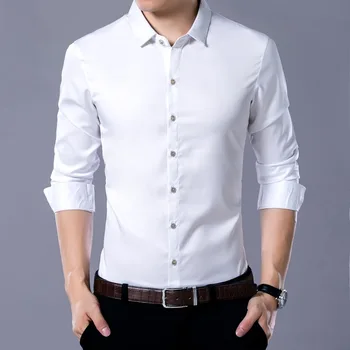 Pavasarį nauji vyriški marškiniai verslo vyriški slim ilgomis rankovėmis vyriški darbo shirt marškinėliai vyrams dizaineris marškinėliai negabaritinių mygtuką iki marškinėliai