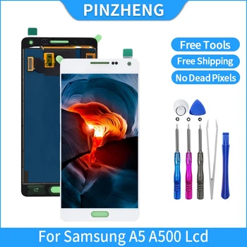 PINZHENG LCD Samsung Galaxy A5 A500 A5000 A500F A500M A500Y A500FU OLED LCD Ekranas skaitmeninis keitiklis Asamblėjos Pakeitimo