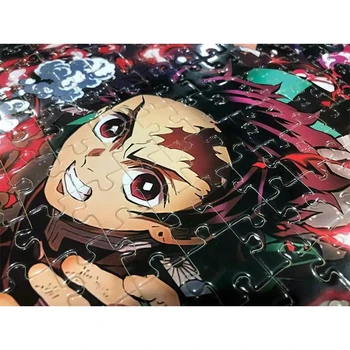 Pjūklelis Dėlionės (Galvosūkiai) 1000 Suaugusiųjų Demon Slayer Anime Serijos Kimetsu Nr. Yaiba Popieriaus Animacinių Filmų Kamado Tanjirou Vaikams Mokomieji Žaislai, Dovanos